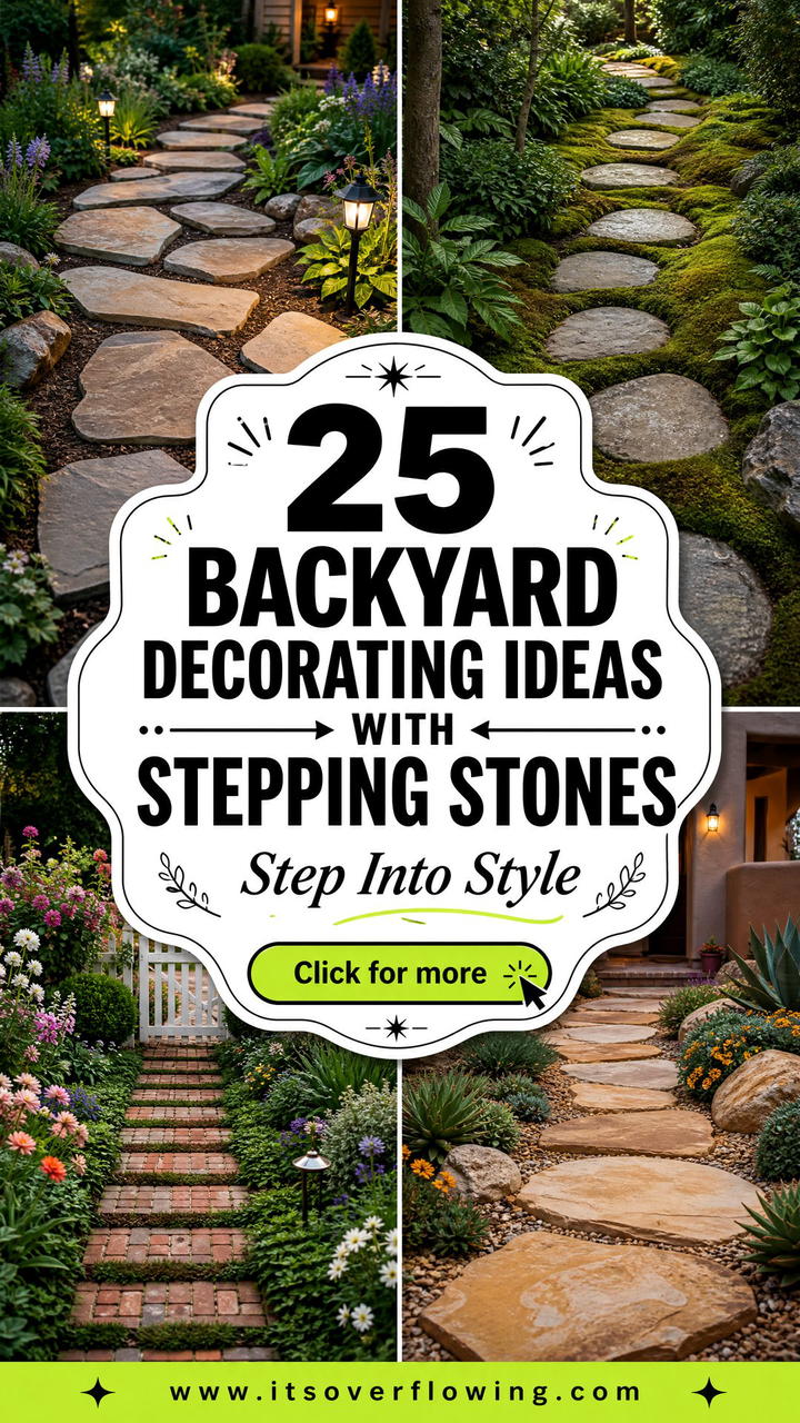 25 Backyard Decorating Ideas With Stepping Stones Youll Love - 25 Backyard Decorating Ideas With Stepping Stones You’ll Love