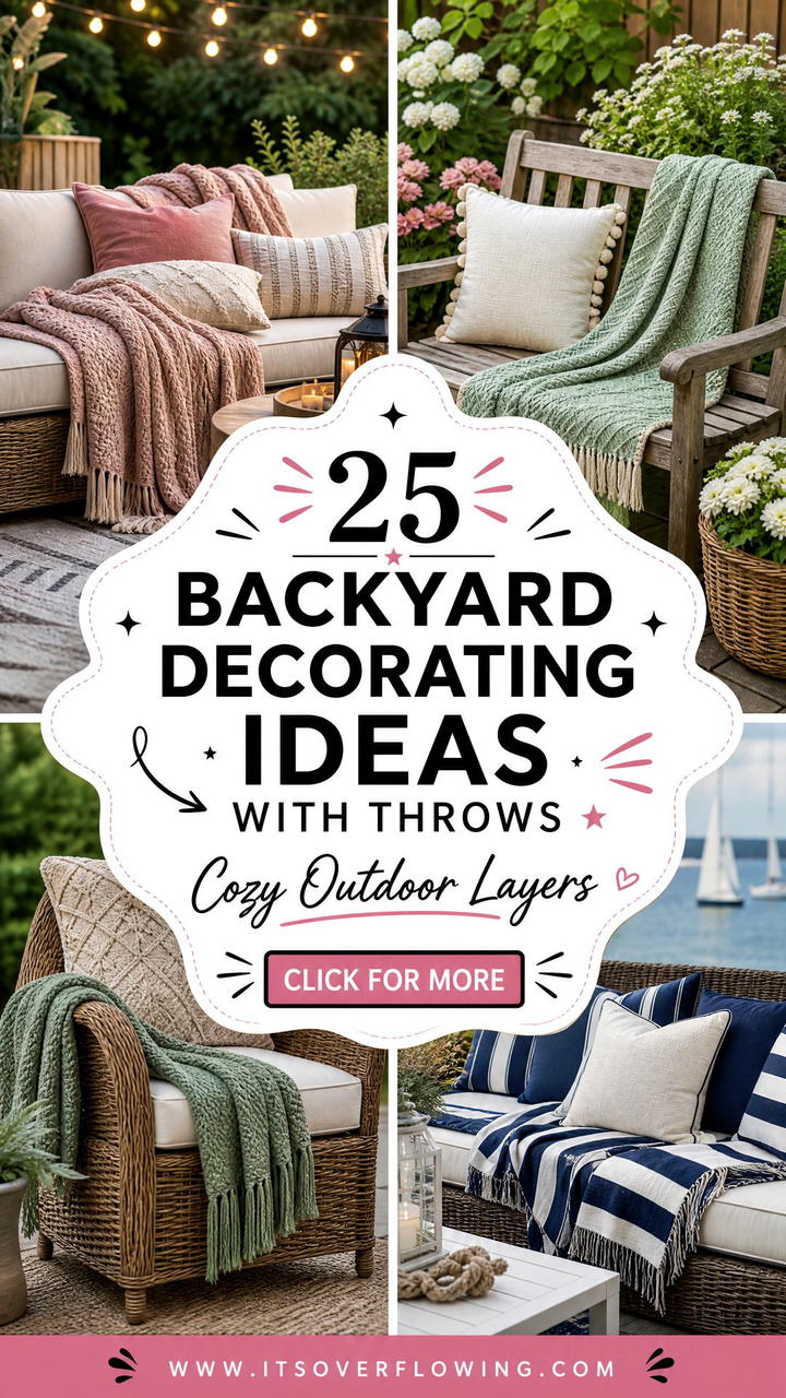 25 Backyard Decorating Ideas With Throws For Cozy Outdoor Style - 25 Backyard Decorating Ideas With Throws For Cozy Outdoor Style