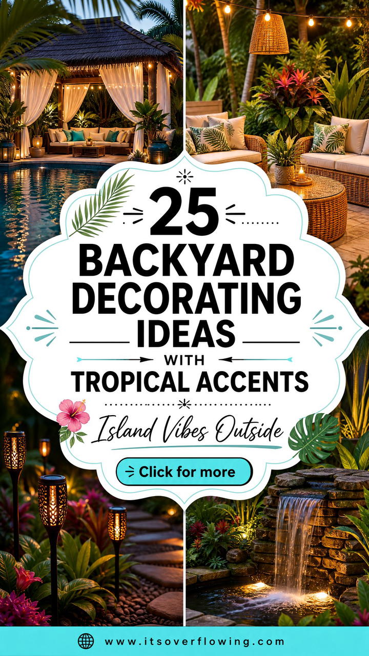 25 Backyard Decorating Ideas With Tropical Accents To Try - 25 Backyard Decorating Ideas With Tropical Accents To Try