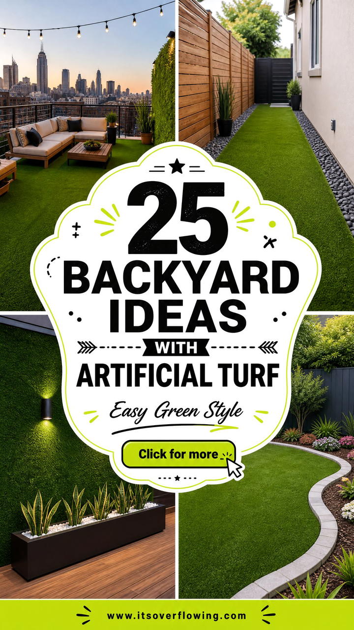 25 Backyard Ideas With Artificial Turf for Easy Green Style - 25 Backyard Ideas With Artificial Turf for Easy Green Style
