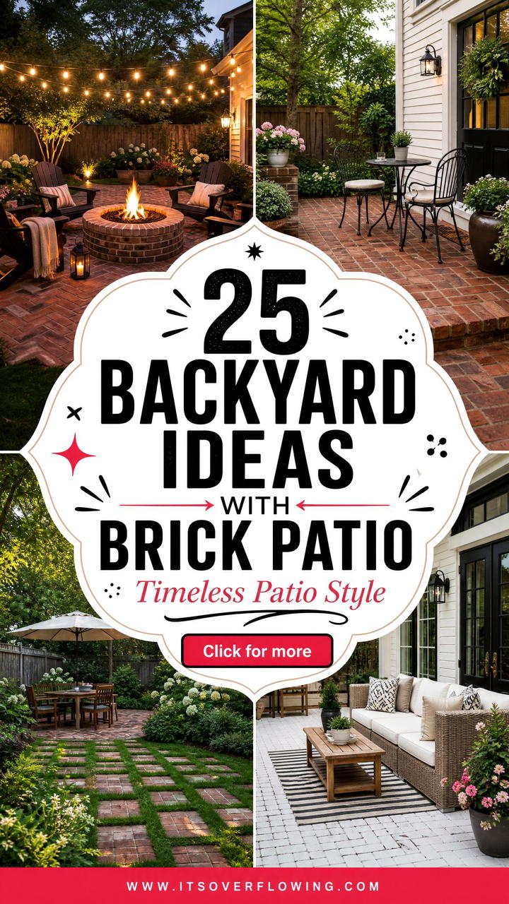 25 Backyard Ideas With Brick Patio for Timeless Outdoor Style - 25 Backyard Ideas With Brick Patio for Timeless Outdoor Style