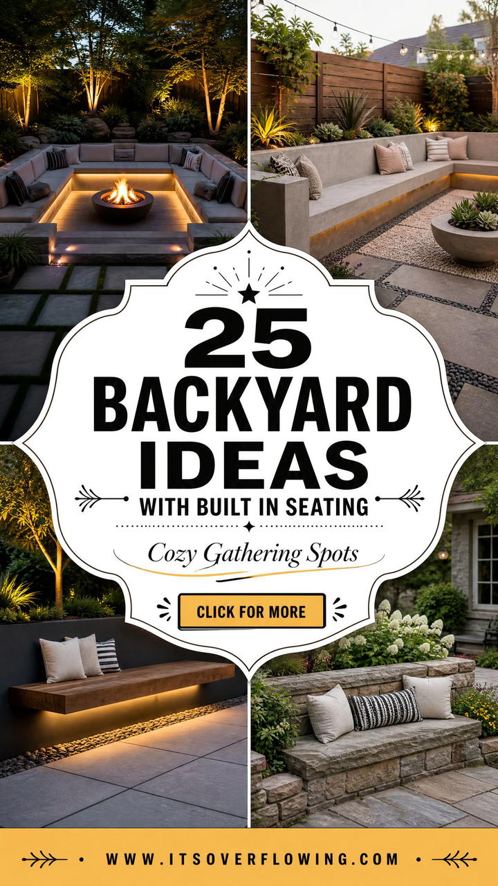 25 Backyard Ideas With Built In Seating for Cozy Gatherings - 25 Backyard Ideas With Built In Seating for Cozy Gatherings