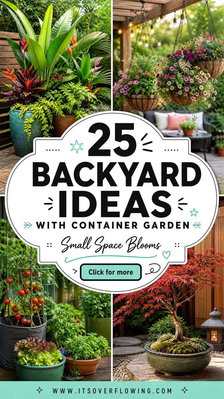25 Backyard Ideas With Container Garden for Small Spaces - 25 Backyard Ideas With Container Garden for Small Spaces