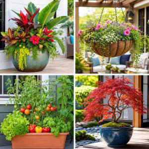 25 Backyard Ideas With Container Garden for Small Spaces