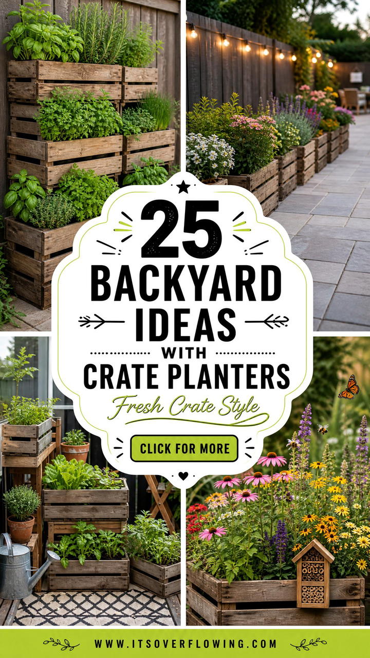 25 Backyard Ideas With Crate Planters for Fresh Style - 25 Backyard Ideas With Crate Planters for Fresh Style