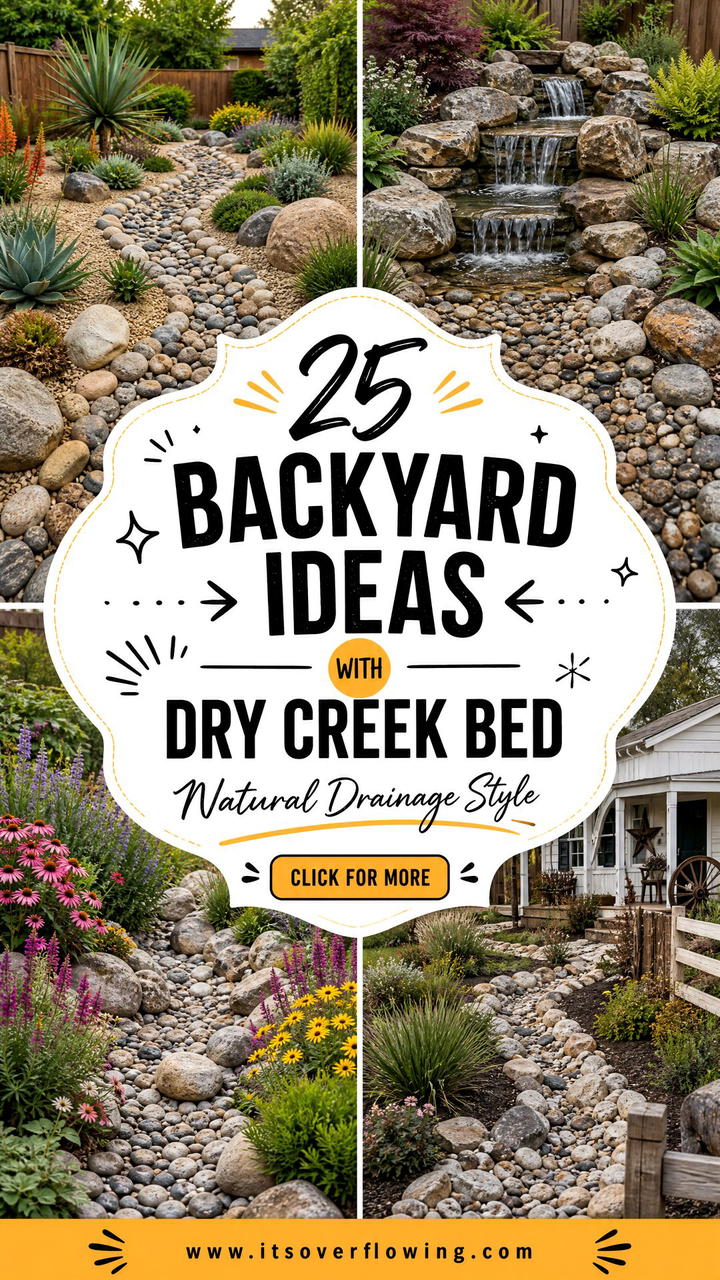 25 Backyard Ideas With Dry Creek Bed for Natural Drainage - 25 Backyard Ideas With Dry Creek Bed for Natural Drainage