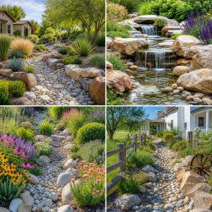 25 Backyard Ideas With Dry Creek Bed for Natural Drainage
