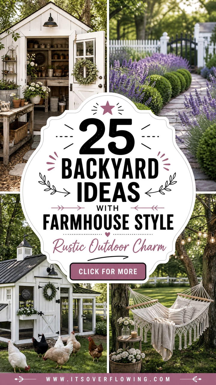 25 Backyard Ideas With Farmhouse Style for Rustic Outdoor Charm - 25 Backyard Ideas With Farmhouse Style for Rustic Outdoor Charm
