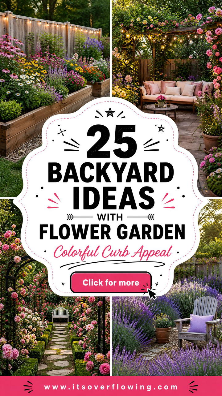 25 Backyard Ideas With Flower Garden for Colorful Curb Appeal - 25 Backyard Ideas With Flower Garden for Colorful Curb Appeal