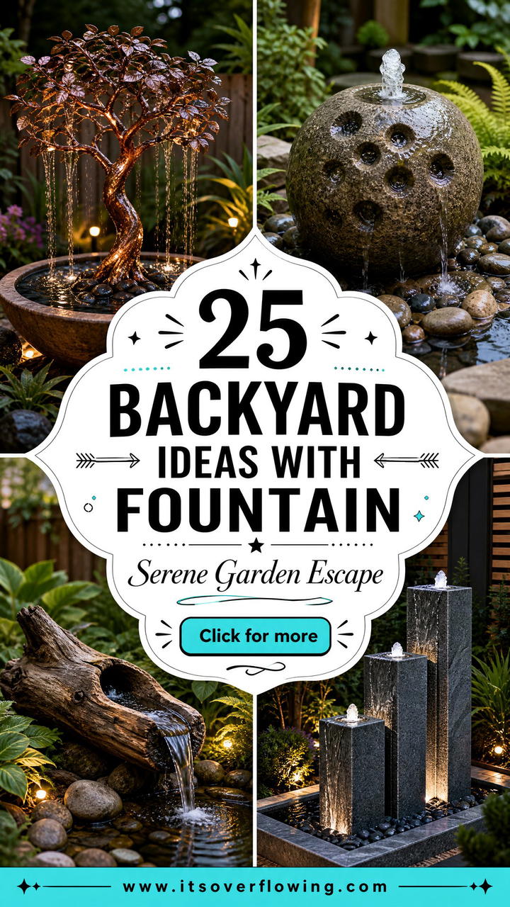 25 Backyard Ideas With Fountain for a Serene Garden Escape - 25 Backyard Ideas With Fountain for a Serene Garden Escape