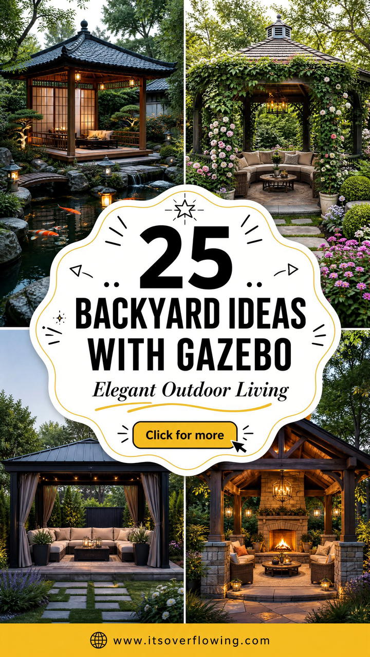 25 Backyard Ideas With Gazebo for Elegant Outdoor Living - 25 Backyard Ideas With Gazebo for Elegant Outdoor Living