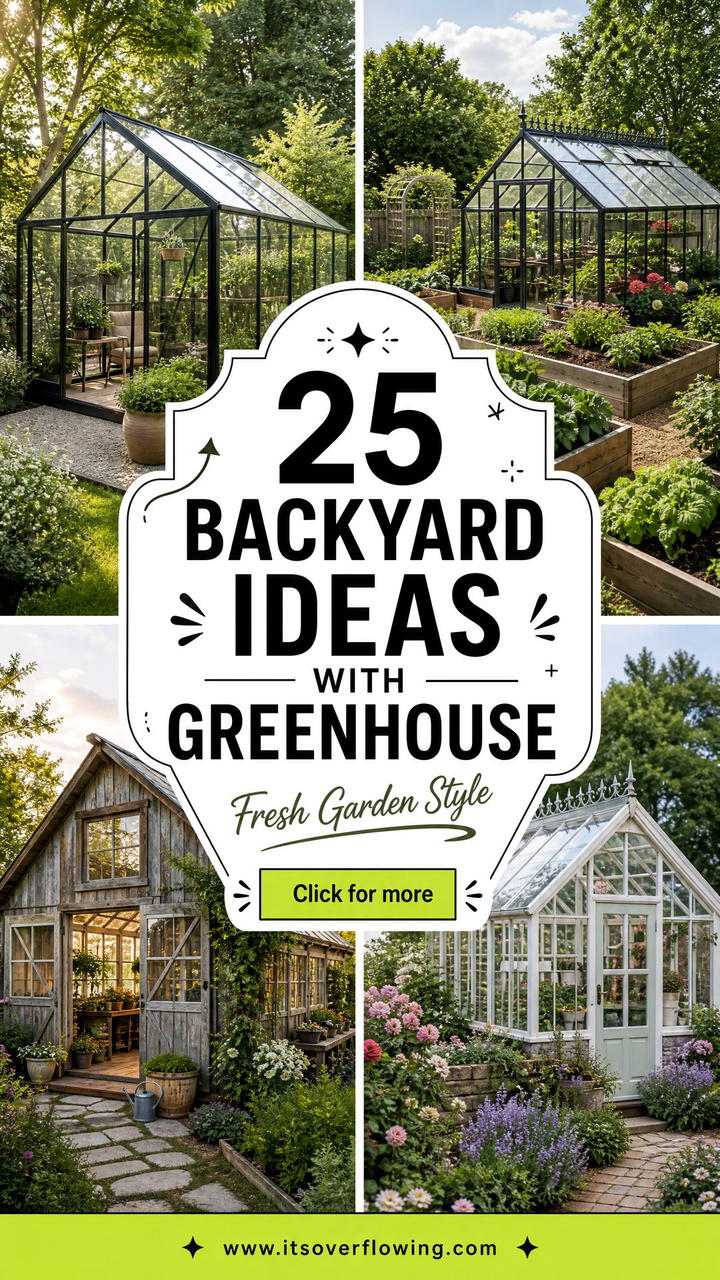 25 Backyard Ideas With Greenhouse for Fresh Garden Style - 25 Backyard Ideas With Greenhouse for Fresh Garden Style