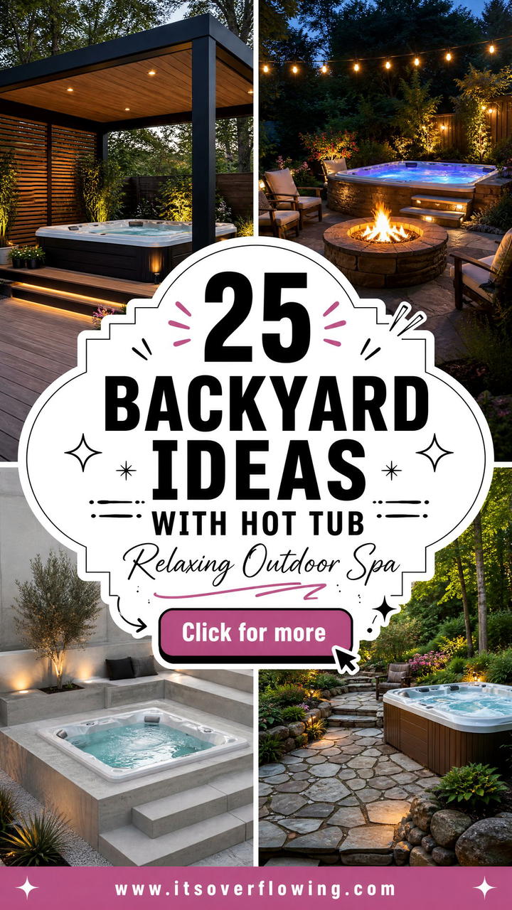 25 Backyard Ideas With Hot Tub for a Relaxing Outdoor Spa - 25 Backyard Ideas With Hot Tub for a Relaxing Outdoor Spa