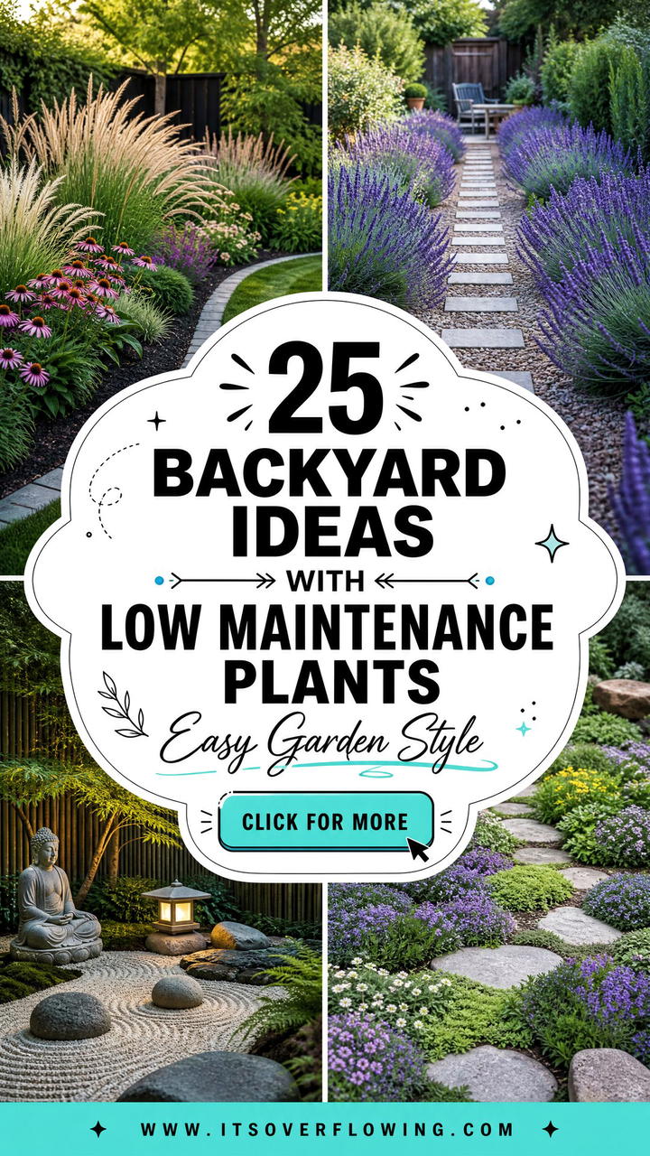 25 Backyard Ideas With Low Maintenance Plants for Easy Style - 25 Backyard Ideas With Low Maintenance Plants for Easy Style