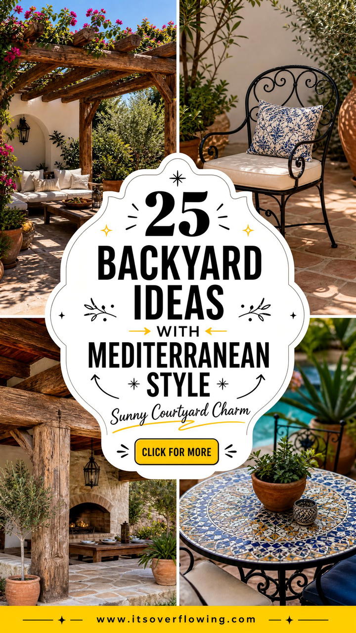 25 Backyard Ideas With Mediterranean Style for Sunny Charm - 25 Backyard Ideas With Mediterranean Style for Sunny Charm