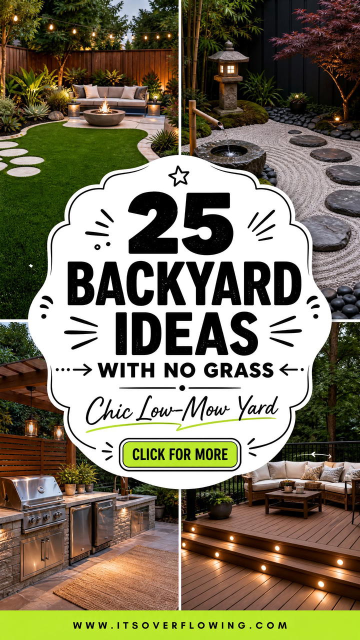 25 Backyard Ideas With No Grass for a Chic Low-Mow Yard - 25 Backyard Ideas With No Grass for a Chic Low-Mow Yard