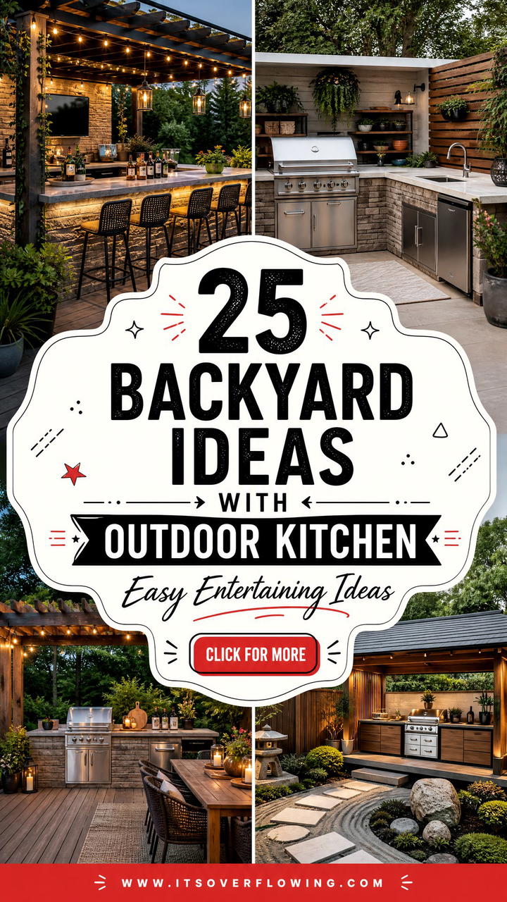 25 Backyard Ideas With Outdoor Kitchen for Easy Entertaining - 25 Backyard Ideas With Outdoor Kitchen for Easy Entertaining