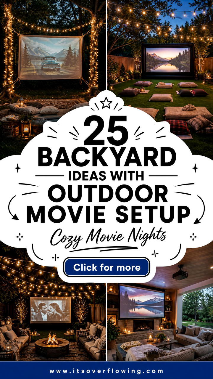25 Backyard Ideas With Outdoor Movie Setup for Cozy Nights - 25 Backyard Ideas With Outdoor Movie Setup for Cozy Nights