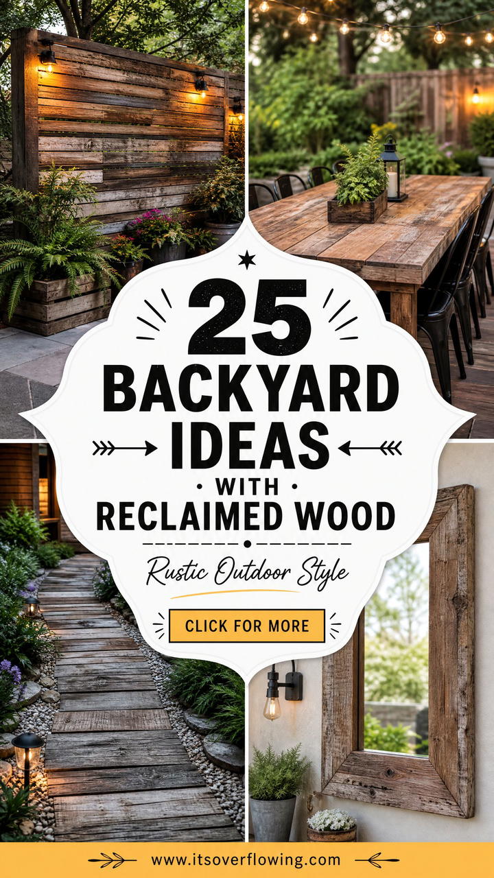 25 Backyard Ideas With Reclaimed Wood for Rustic Outdoor Style - 25 Backyard Ideas With Reclaimed Wood for Rustic Outdoor Style