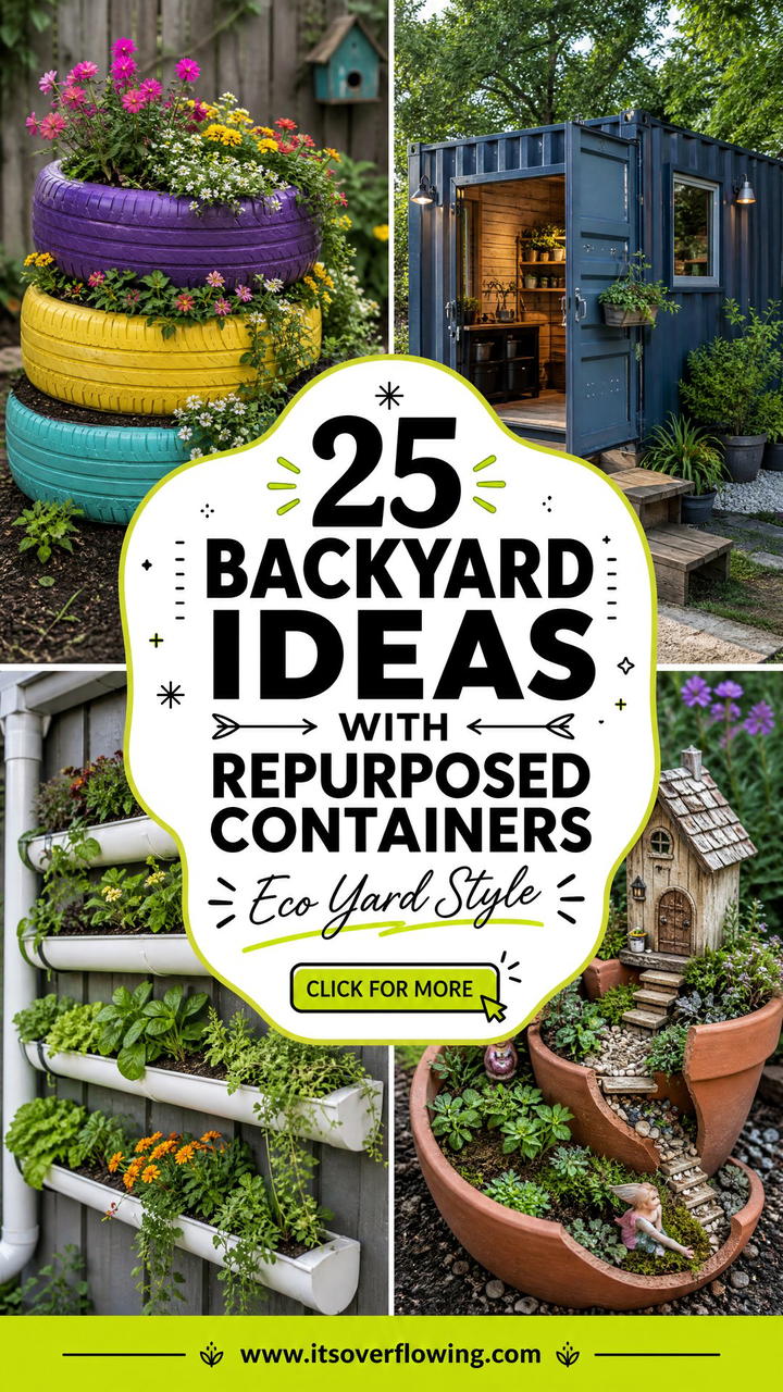 25 Backyard Ideas With Repurposed Containers for Eco Style - 25 Backyard Ideas With Repurposed Containers for Eco Style