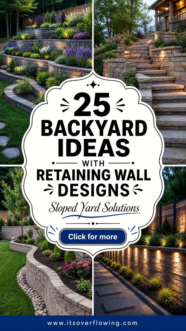 25 Backyard Ideas With Retaining Wall Designs for Sloped Yards - 25 Backyard Ideas With Retaining Wall Designs for Sloped Yards