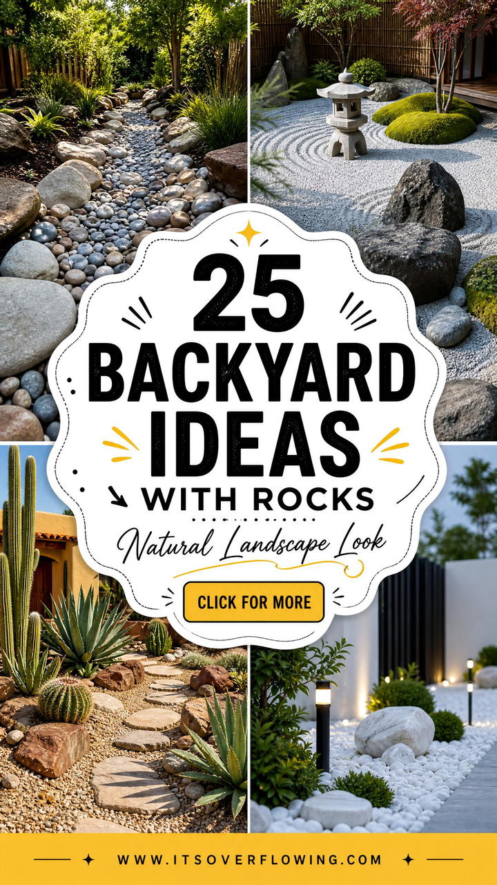 25 Backyard Ideas With Rocks For A Natural Landscape Look - 25 Backyard Ideas With Rocks For A Natural Landscape Look