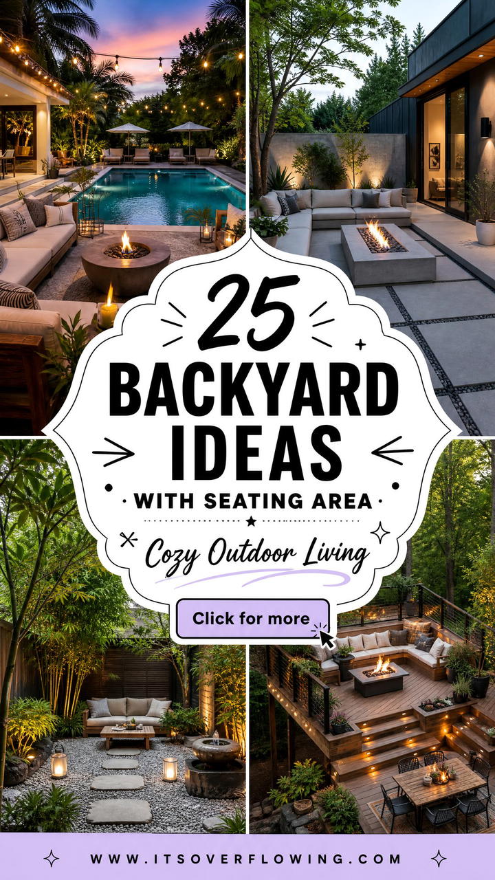 25 Backyard Ideas With Seating Area for Cozy Outdoor Living - 25 Backyard Ideas With Seating Area for Cozy Outdoor Living
