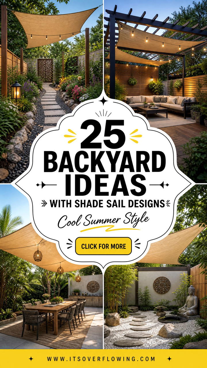 25 Backyard Ideas With Shade Sail Designs for Cool Summer Style - 25 Backyard Ideas With Shade Sail Designs for Cool Summer Style