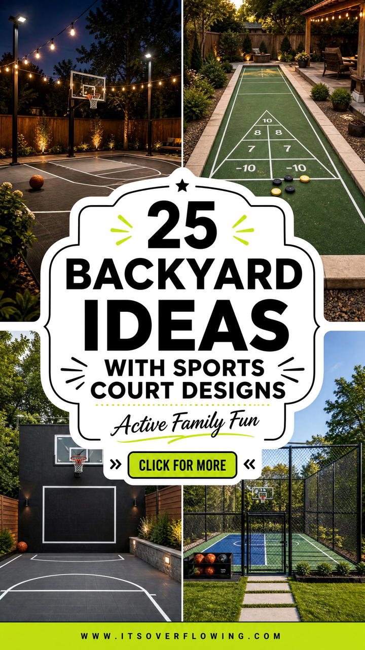 25 Backyard Ideas With Sports Court Designs for Active Families - 25 Backyard Ideas With Sports Court Designs for Active Families