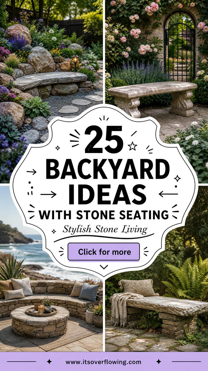 25 Backyard Ideas With Stone Seating for Stylish Outdoor Living - 25 Backyard Ideas With Stone Seating for Stylish Outdoor Living