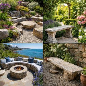 25 Backyard Ideas With Stone Seating for Stylish Outdoor Living