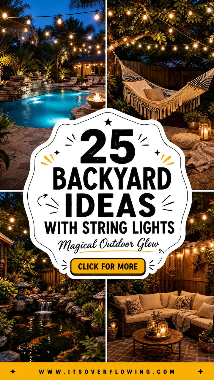 25 Backyard Ideas With String Lights for Magical Outdoor Style - 25 Backyard Ideas With String Lights for Magical Outdoor Style