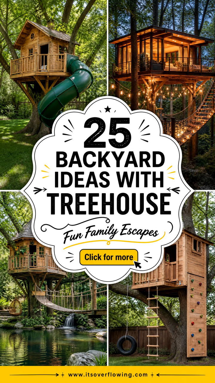 25 Backyard Ideas With Treehouse For Fun Family Escapes - 25 Backyard Ideas With Treehouse For Fun Family Escapes