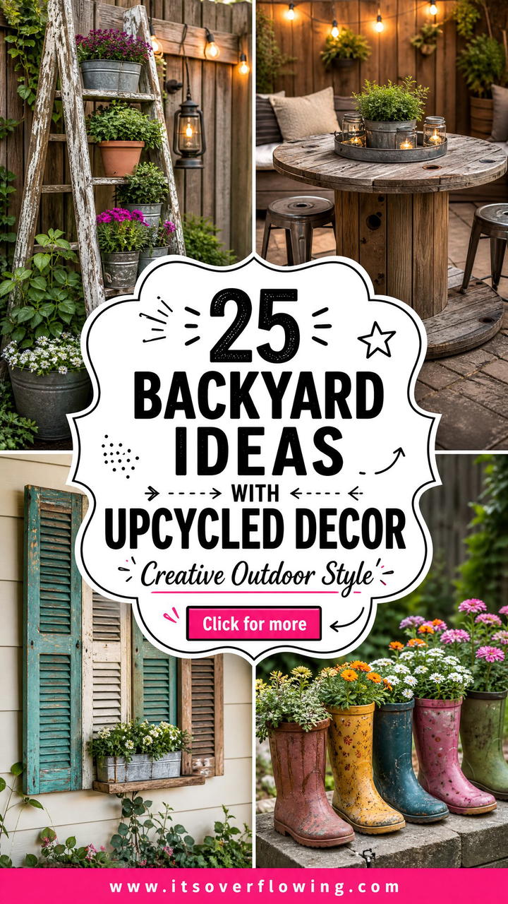 25 Backyard Ideas With Upcycled Decor For Creative Style - 25 Backyard Ideas With Upcycled Decor For Creative Style