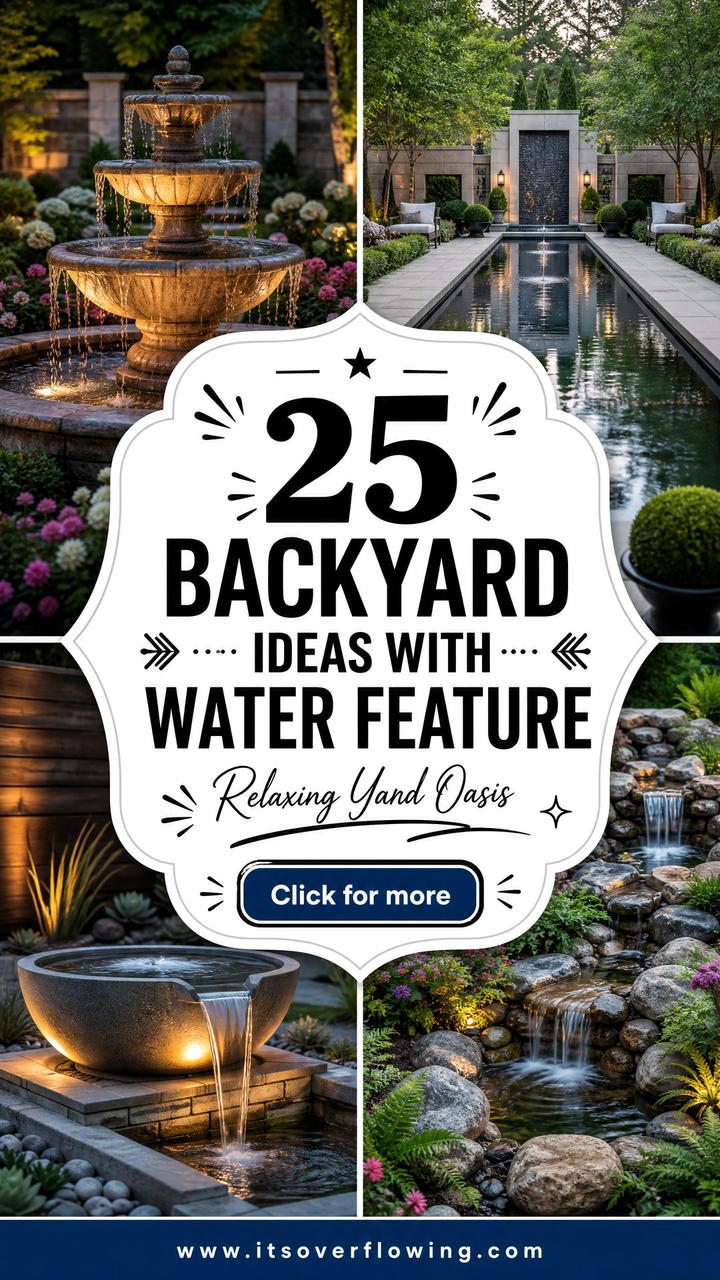 25 Backyard Ideas With Water Feature For A Relaxing Yard - 25 Backyard Ideas With Water Feature For A Relaxing Yard