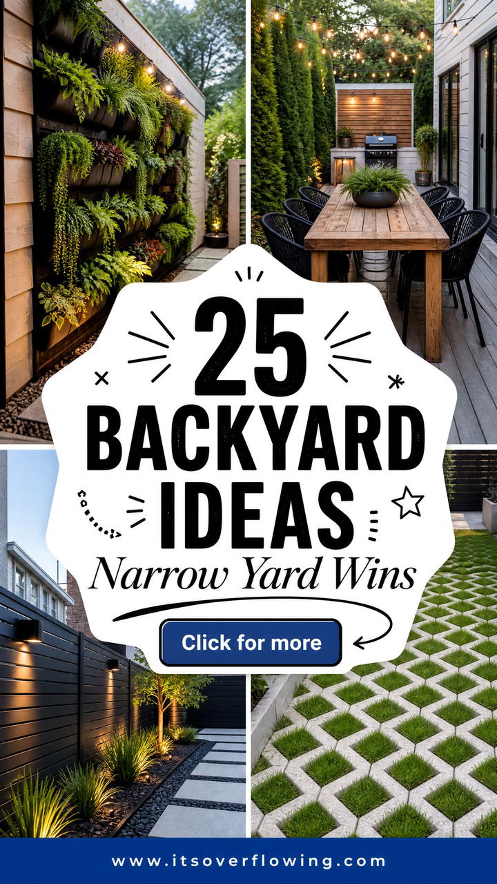 25 Backyard Ideas for Narrow Yards to Maximize Space - 25 Backyard Ideas for Narrow Yards to Maximize Space