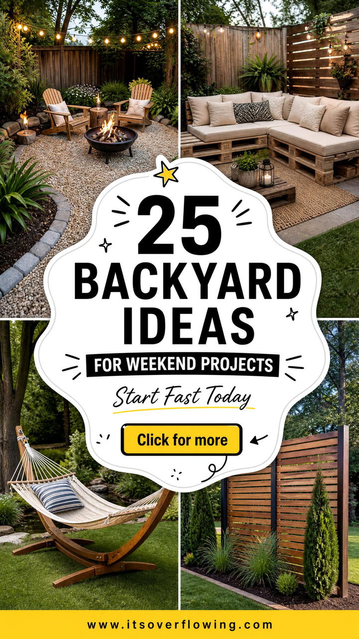 25 Backyard Ideas for Weekend Projects You Can Start Fast - 25 Backyard Ideas for Weekend Projects You Can Start Fast