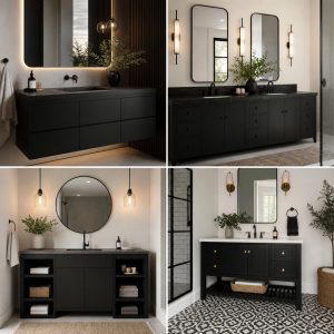 25 Black Vanity Bathroom Ideas for a Sleek and Stylish Look
