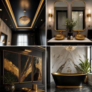 25 Black and Gold Bathroom Ideas for a Glamorous Space