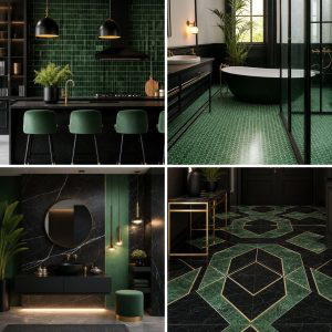 25 Black and Green Bathroom Ideas for Bold Style