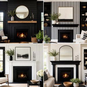 25 Black and White Fireplace Ideas for Timeless Elegance