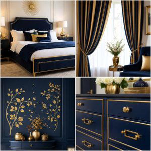 25 Blue and Gold Bedroom Ideas for a Regal Atmosphere