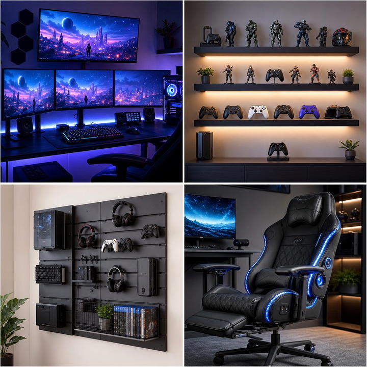 25 Sleek Black Gaming Room Ideas for Gamers