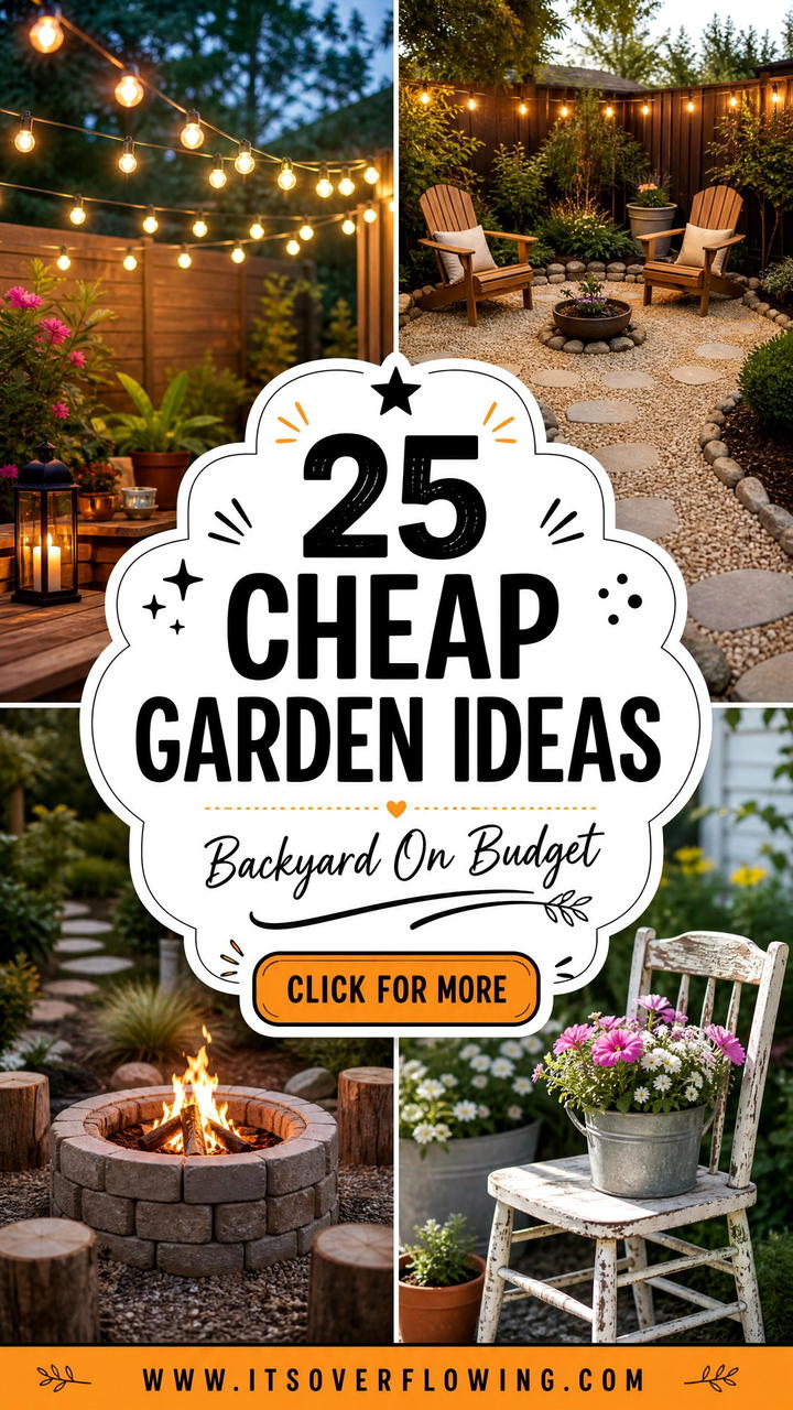 25 Cheap Garden Ideas For Backyard Spaces On A Budget - 25 Cheap Garden Ideas For Backyard Spaces On A Budget