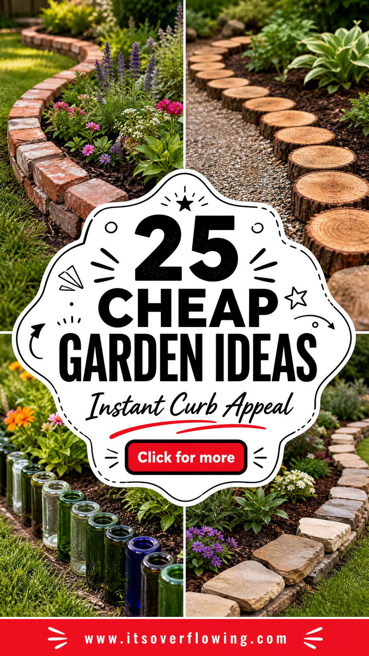 25 Cheap Garden Ideas With Edging for Instant Curb Appeal - 25 Cheap Garden Ideas With Edging for Instant Curb Appeal