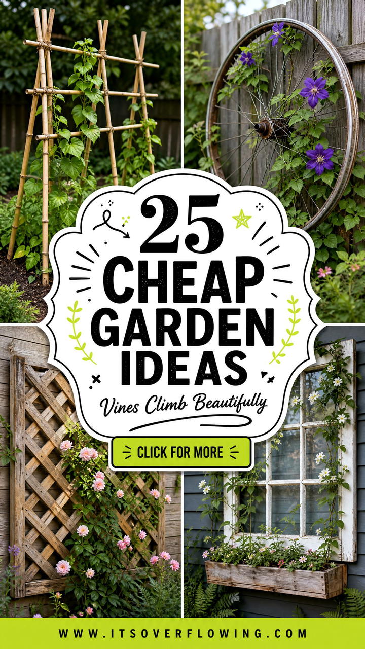 25 Cheap Garden Ideas With Homemade Trellis for Vines - 25 Cheap Garden Ideas With Homemade Trellis for Vines