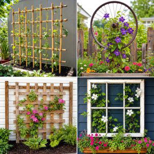 25 Cheap Garden Ideas With Homemade Trellis for Vines