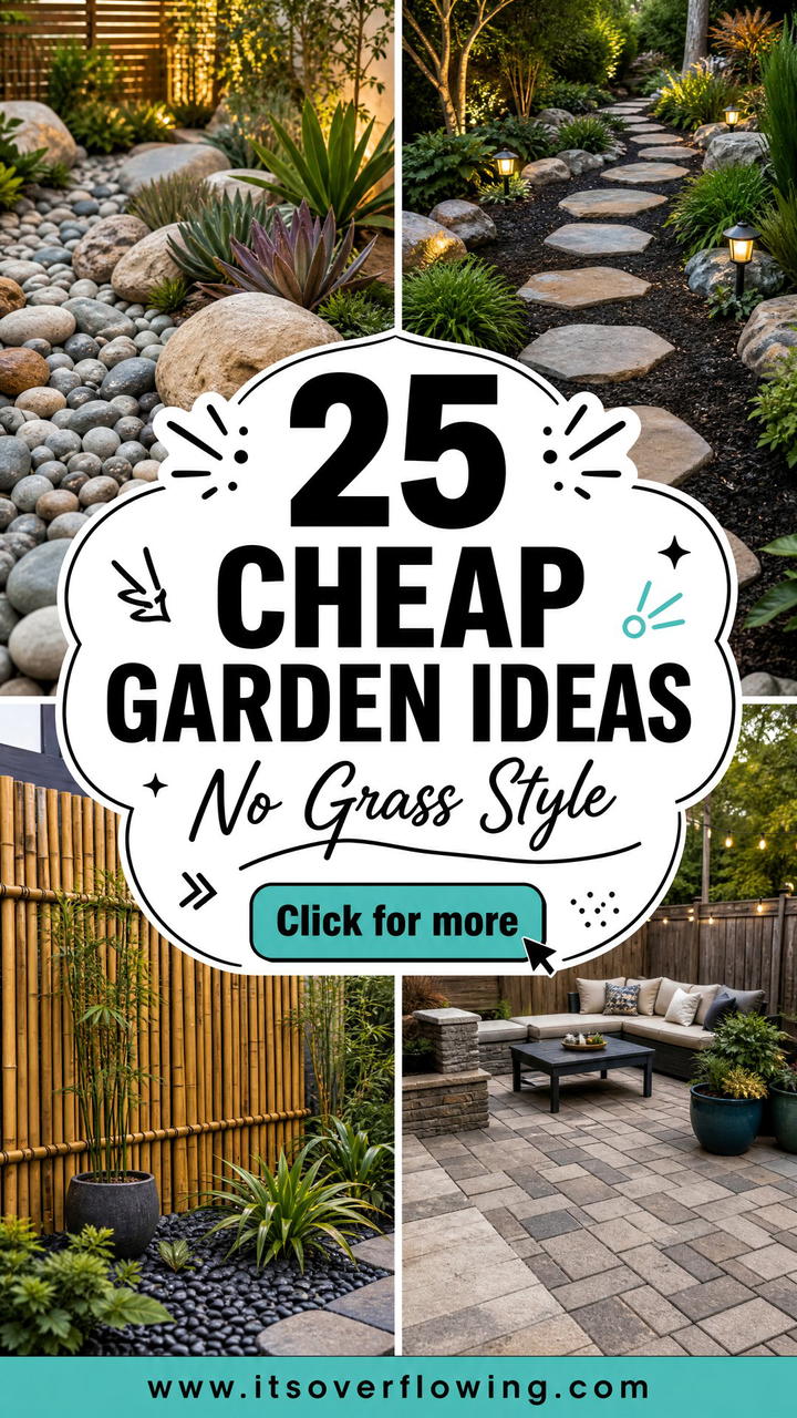 25 Cheap Garden Ideas With No Grass Landscaping on a Budget - 25 Cheap Garden Ideas With No Grass Landscaping on a Budget