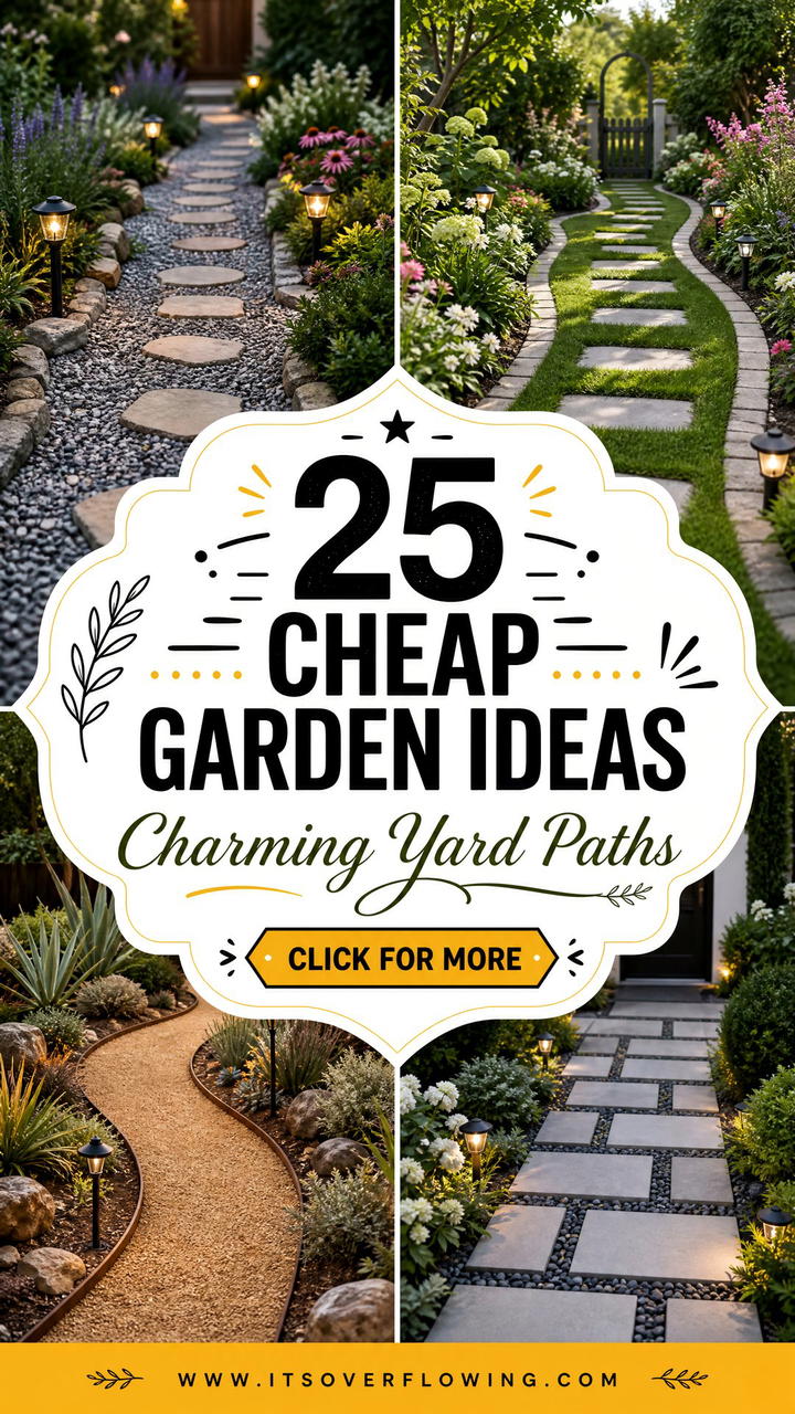 25 Cheap Garden Ideas With Pathways for Charming Yards - 25 Cheap Garden Ideas With Pathways for Charming Yards