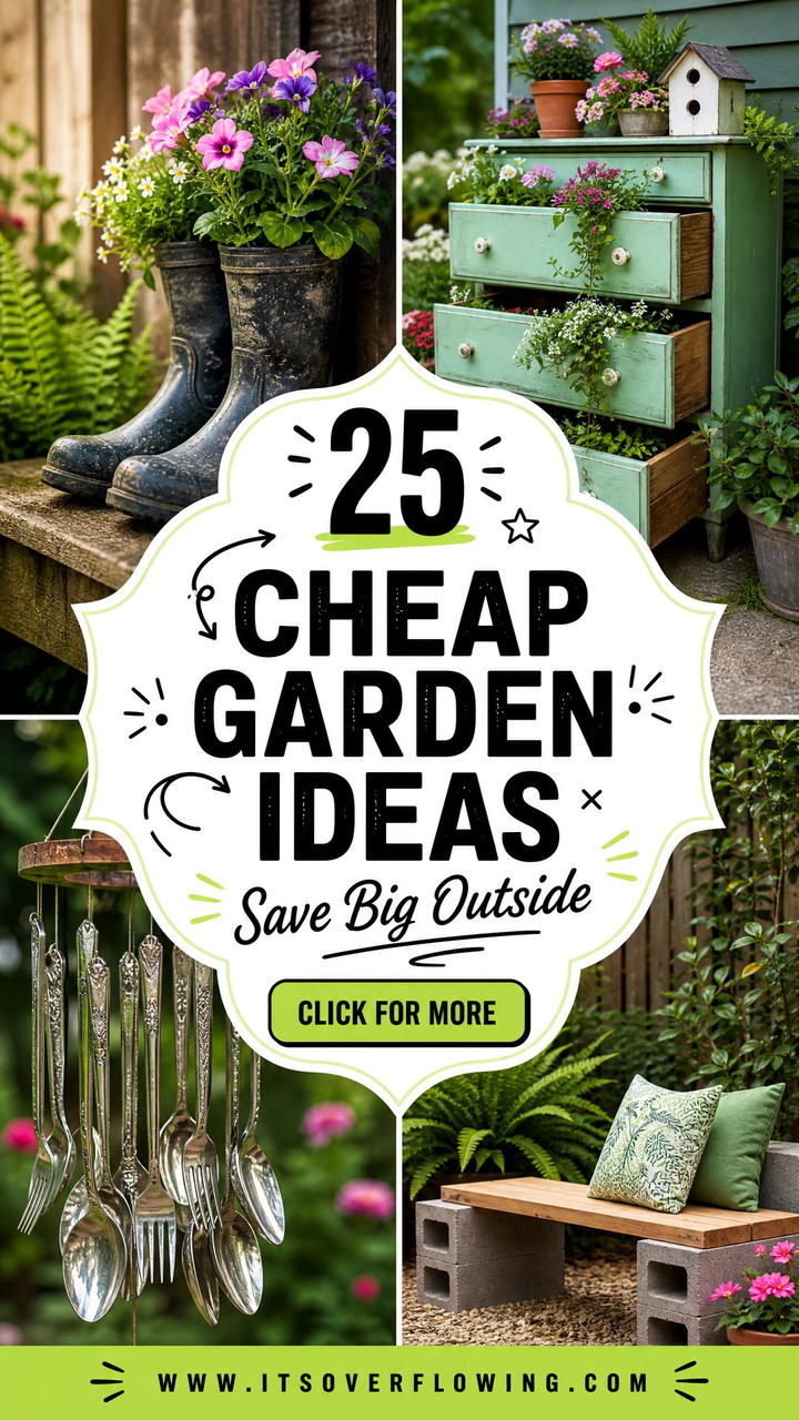 25 Cheap Garden Ideas With Recycled Materials to Save Big - 25 Cheap Garden Ideas With Recycled Materials to Save Big